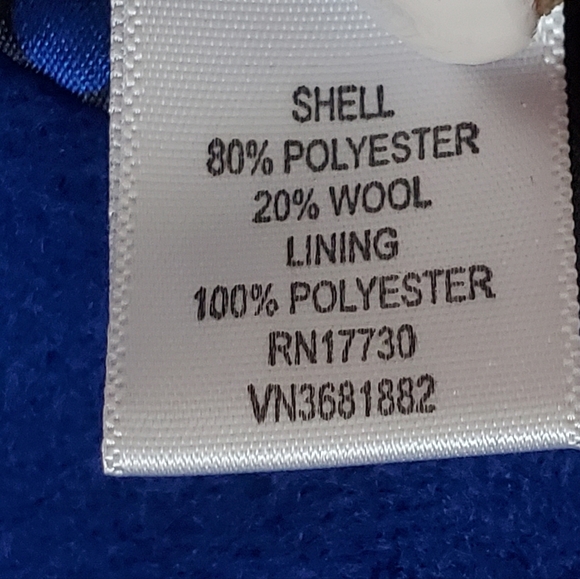 Alice Temperly Royal Blue Wool Blend Cropped Jacket Cape Coat Ruffled Sz Medium - Picture 8 of 9